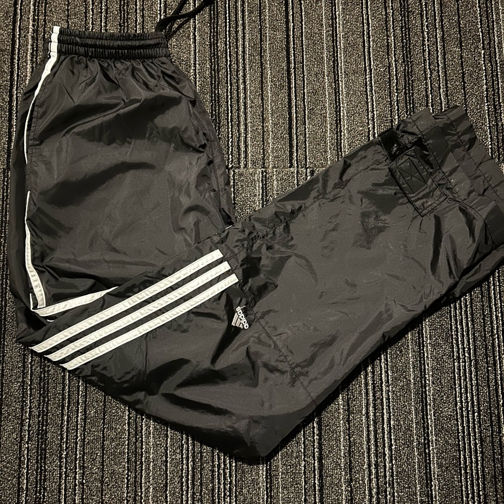 Adidas Black and White Sweatpants for Active Comfort